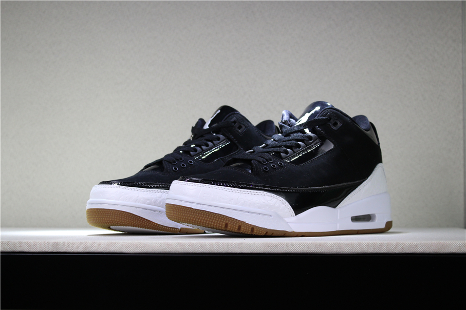 Air Jordan 3 Black White Gum Lover Shoes